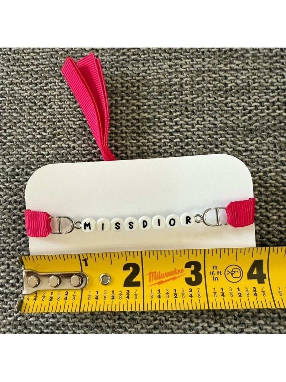 Dior Miss Dior Bracelet Pink Ribbon White Beads - Picture 10 of 11